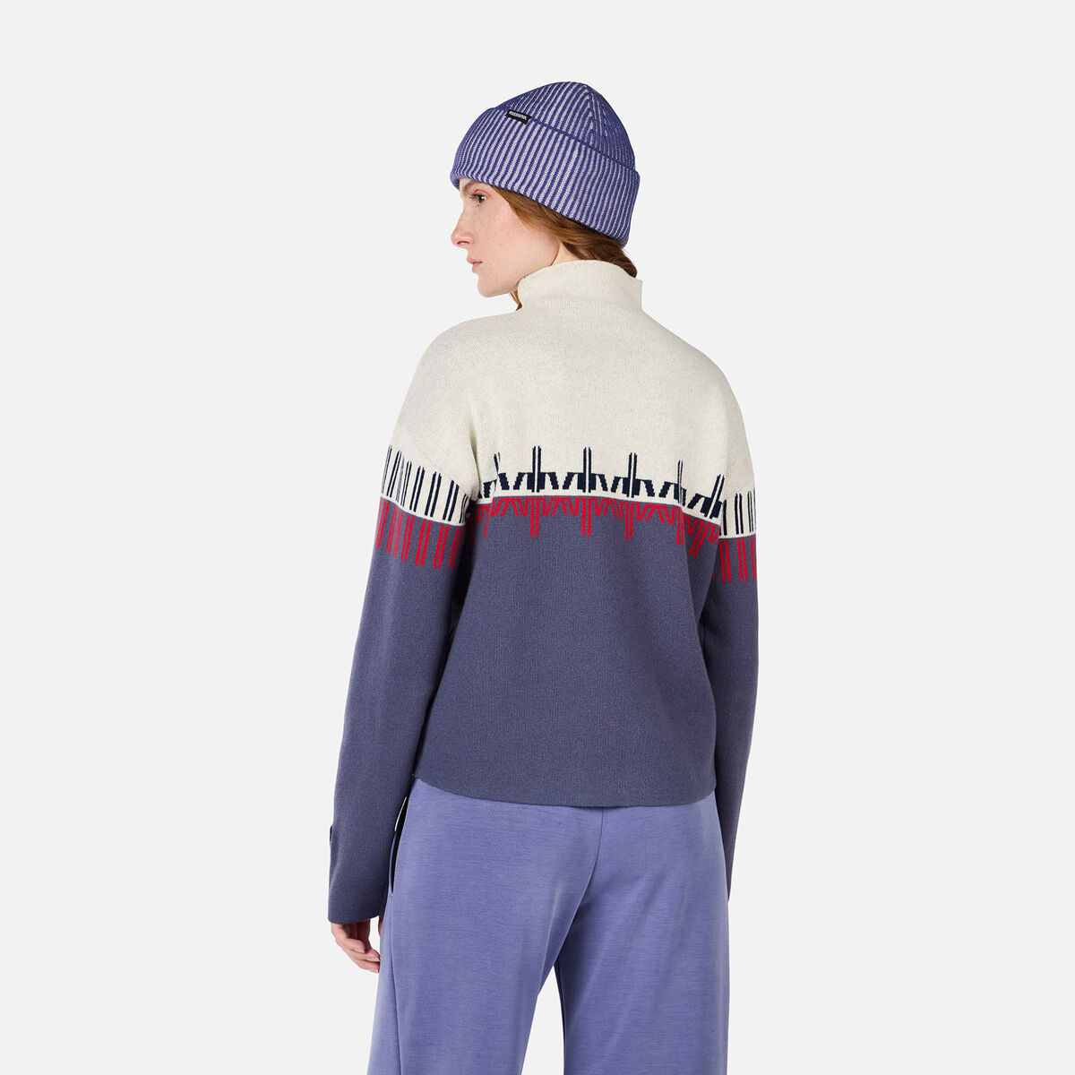Rossignol Sudadera de cuello alto Patterned para mujer Azul