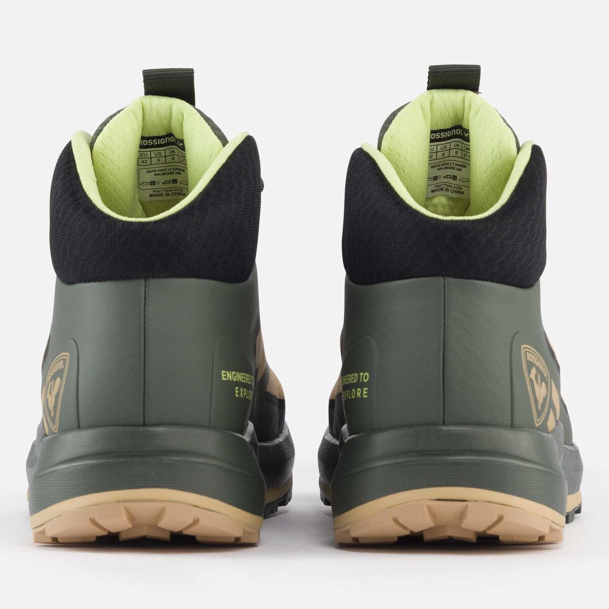 Chaussures de randonnée légères vertes homme