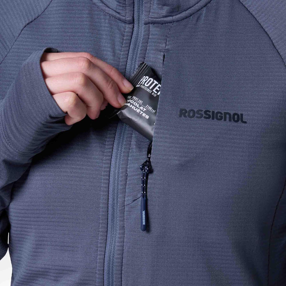 Rossignol Women's Texture Hoodie Mid Layer Blue