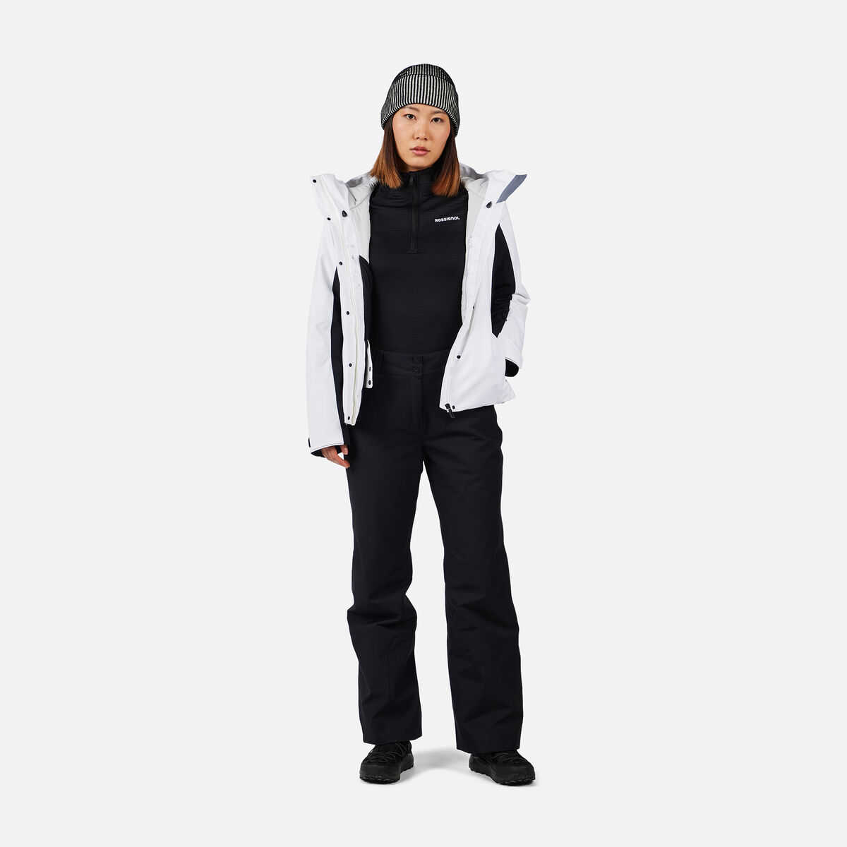 Rossignol Women's Blackside Mix Half-Zip Fleece Black