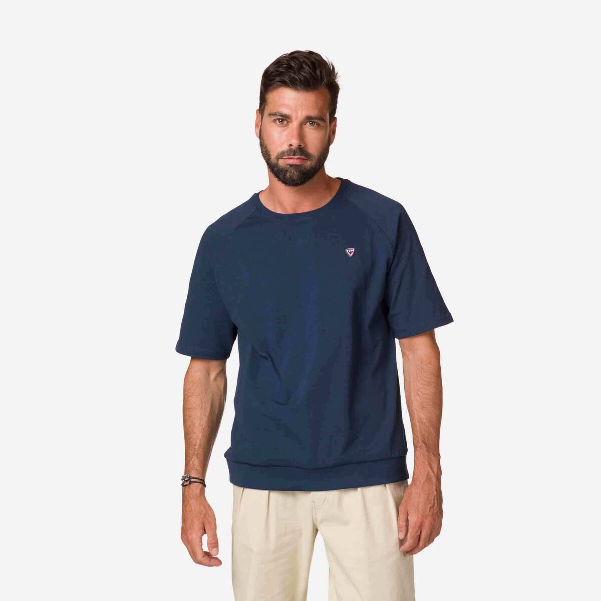T-shirt confortable en coton à manches raglan courtes homme