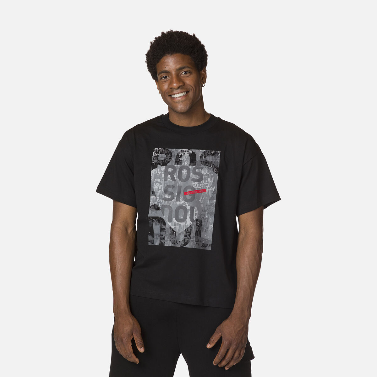 Bequemes Baumwoll-T-Shirt mit Grafikprint für Herren
