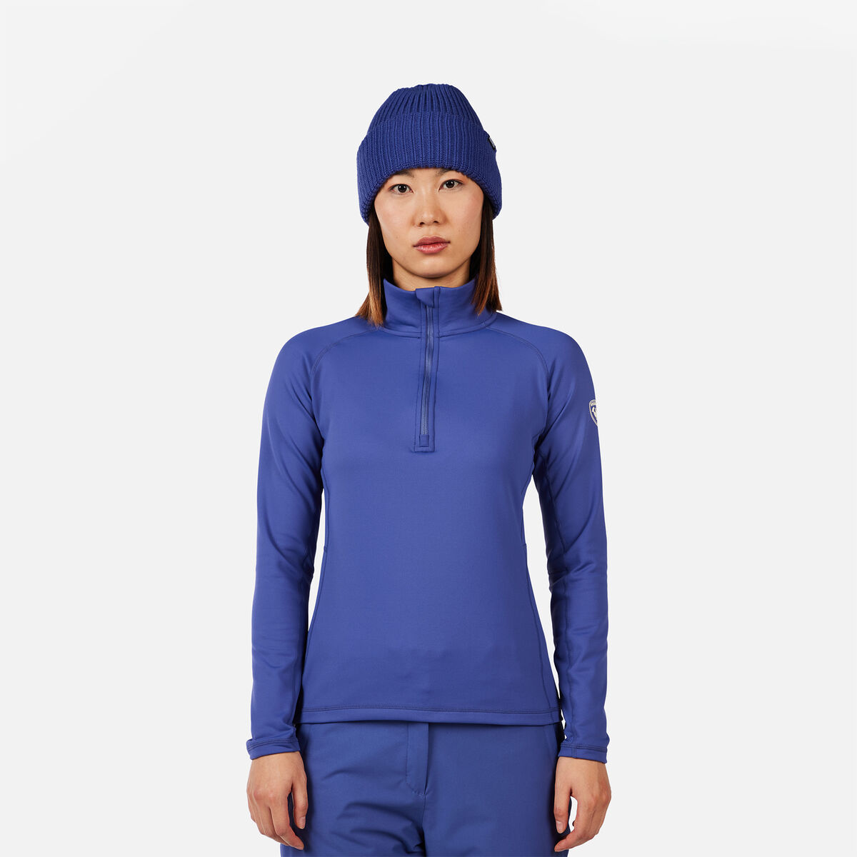 Rossignol Women's Mid Layer Stretch Half-Zip Blue