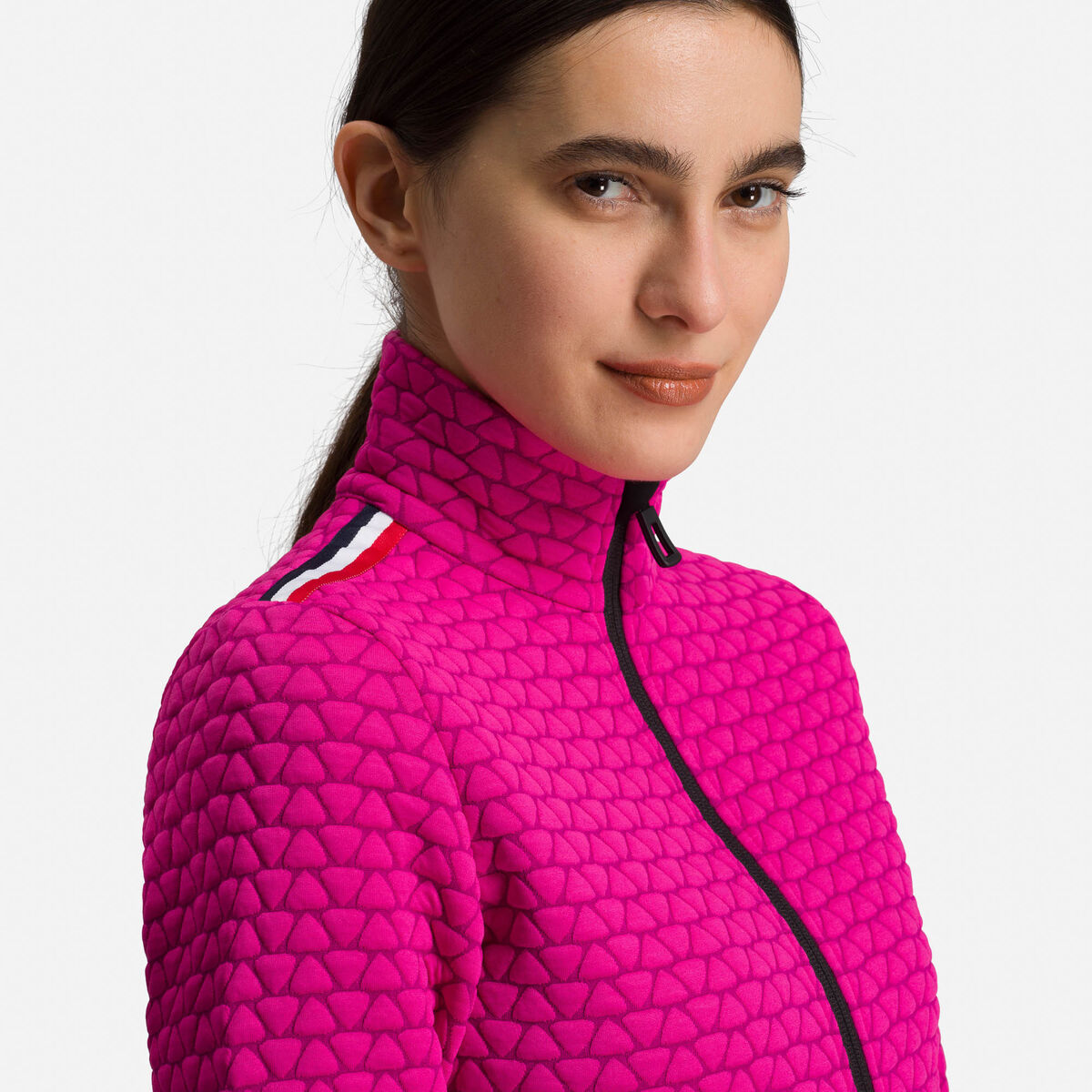 Rossignol Print Hiver Midlayer mit durchgehendem Rei&szlig;verschluss f&uuml;r Damen pinkpurple