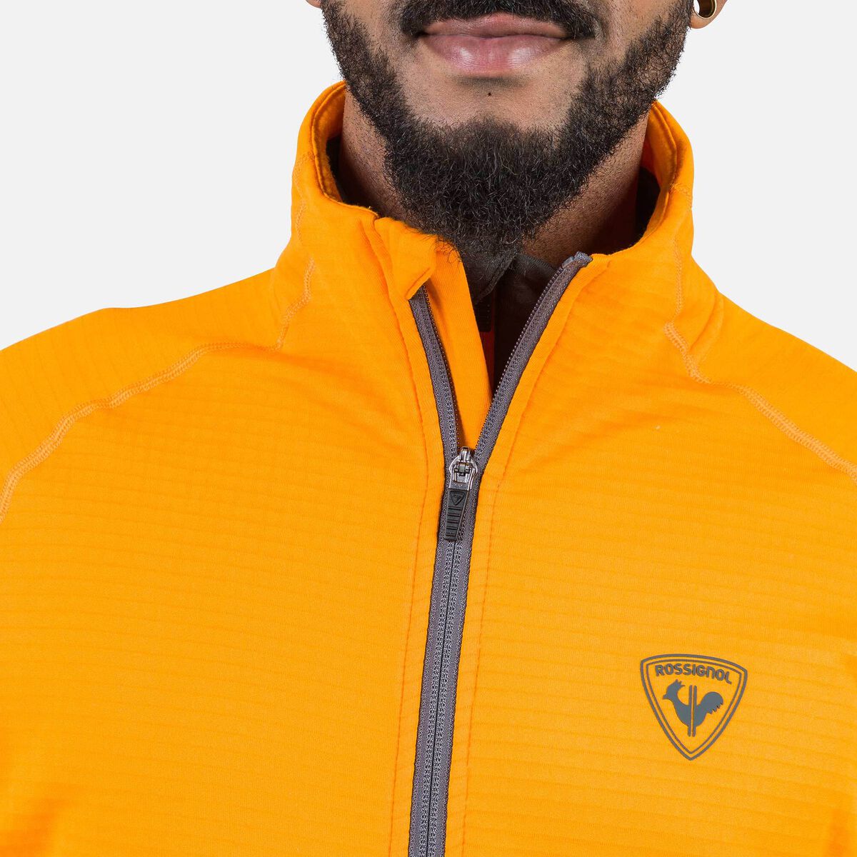 Rossignol Men's Blackside Full-Zip Fleece Jacket Orange