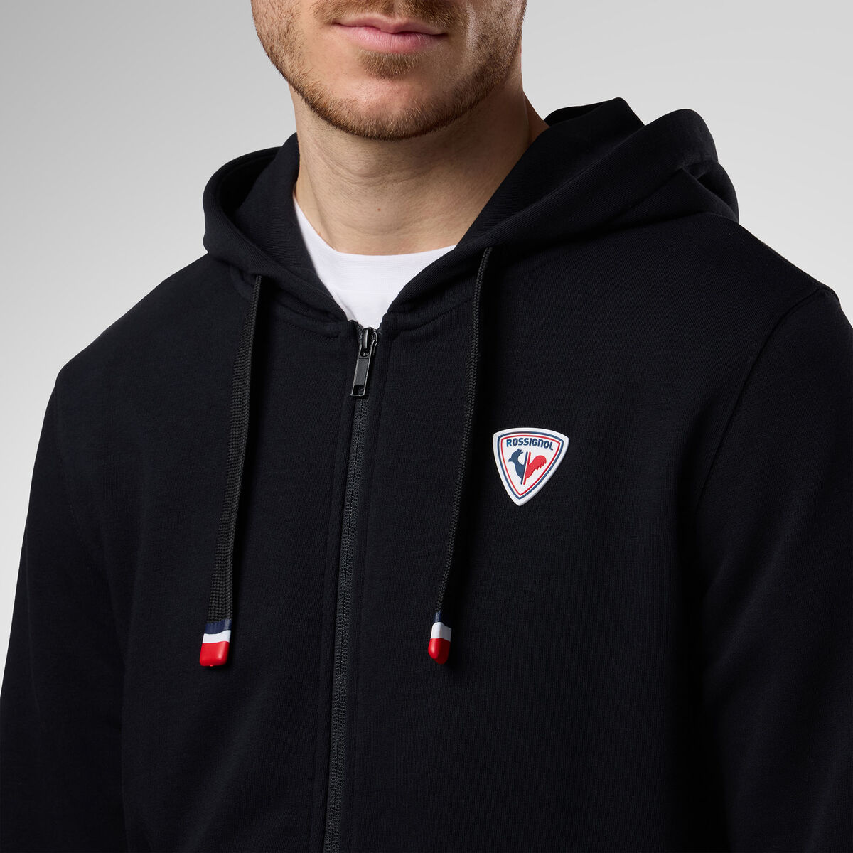 Rossignol Classic Men's Full-Zip Hooded Sweatshirt Black