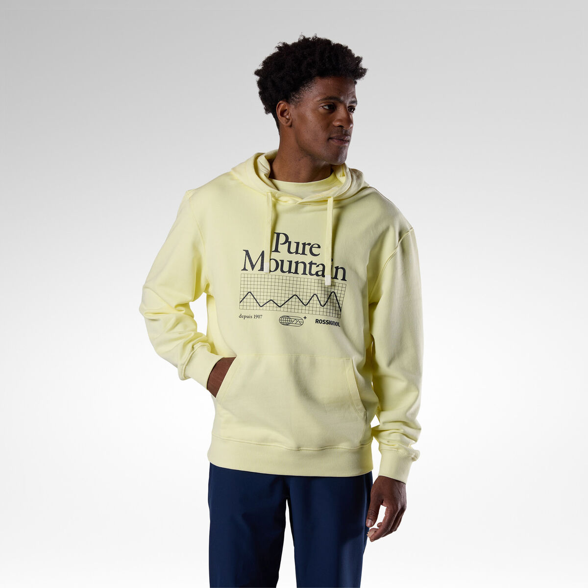 Rossignol Sweat &agrave; Capuche Waterfall pour hommes Yellow