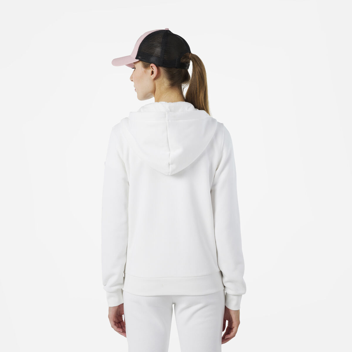 Rossignol Sweat en coton &agrave; capuche zipp&eacute; Logo Femme White