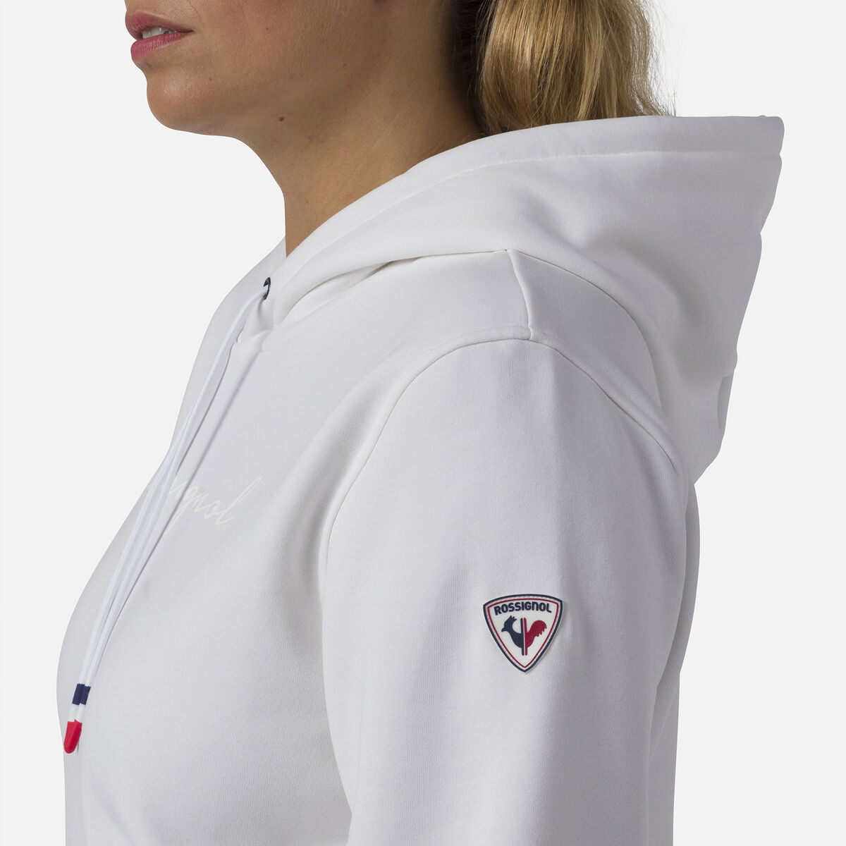 Women's hooded logo fleece sweatshirt
