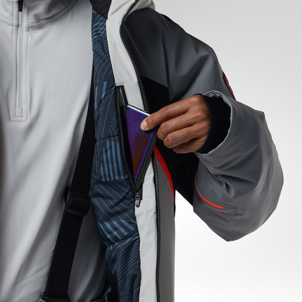 Rossignol Men's 4-Way Stretch Insulated Ski Jacket Grey