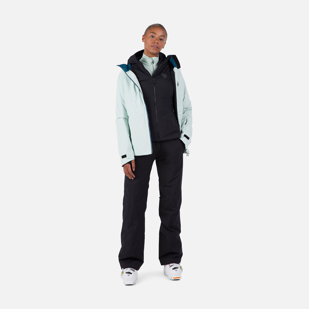 Rossignol Women's Opside Warm Insulated Hoodie Jacket Black