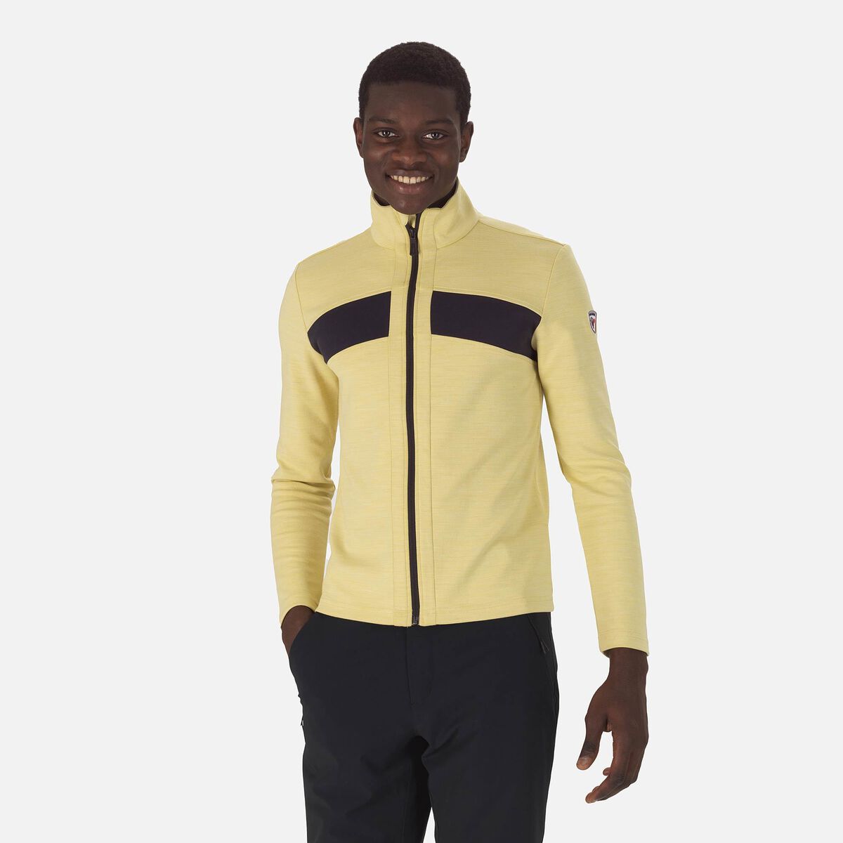 Rossignol Men's React Merino Full Zip Midlayer Yellow