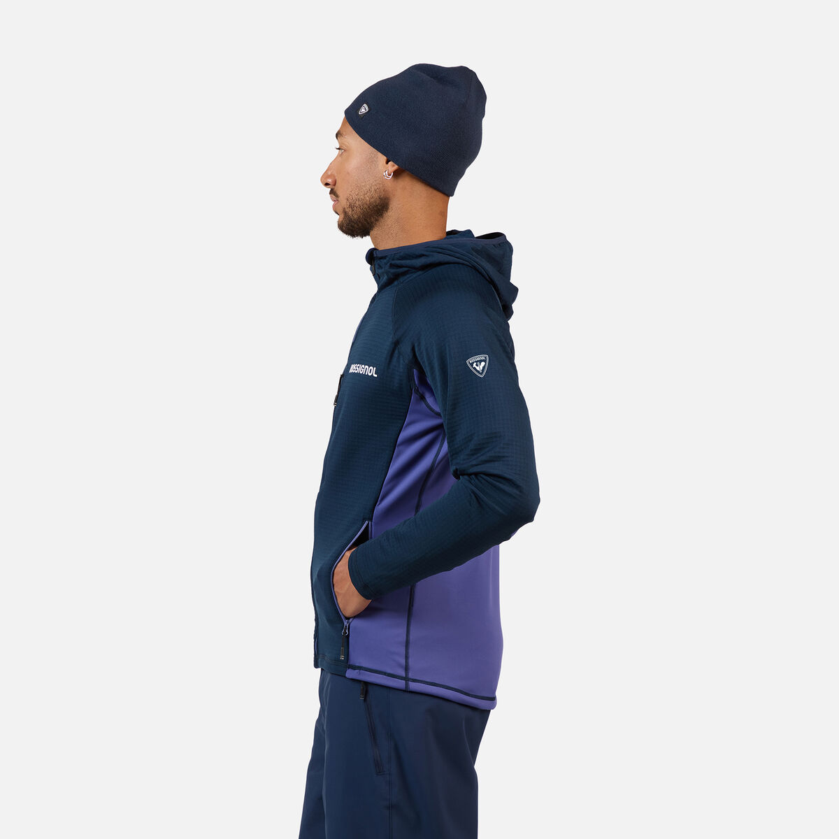 Rossignol Men's Blackside Full-Zip Hooded Fleece Blue