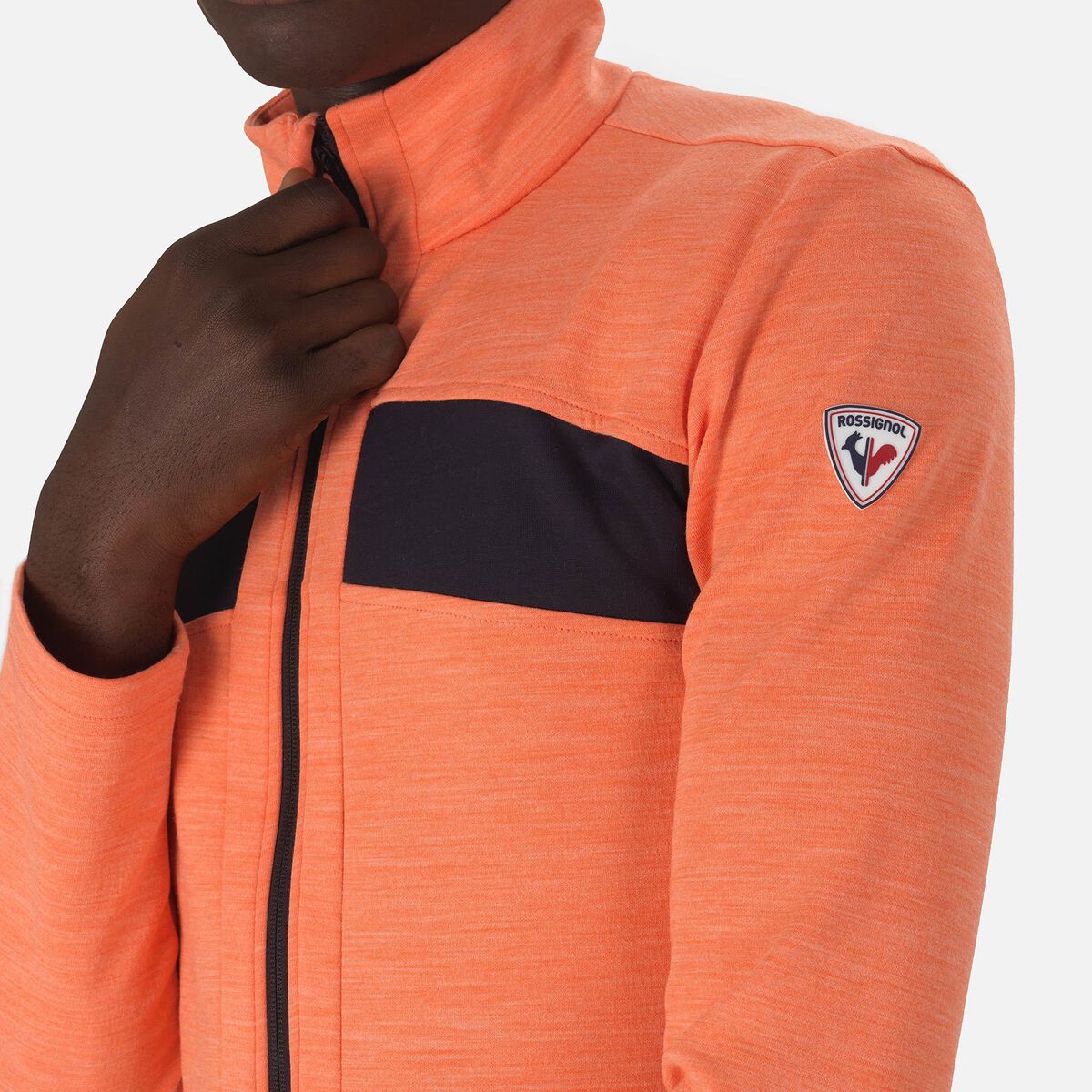 Rossignol Men's React Merino Full Zip Midlayer orange