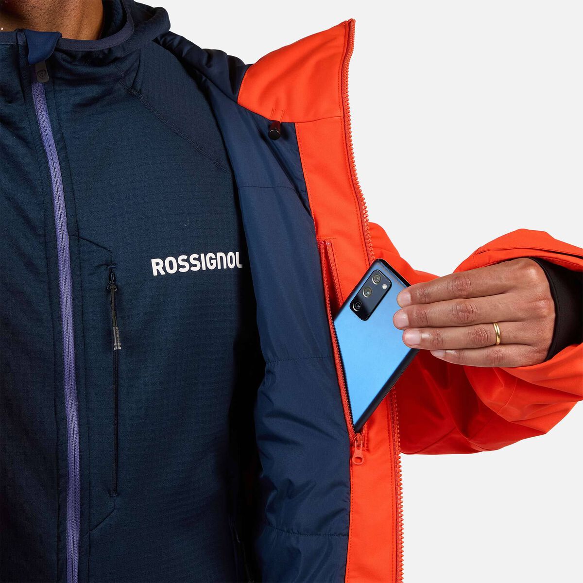 Rossignol Men's Rochrun Insulated Ski Jacket Orange