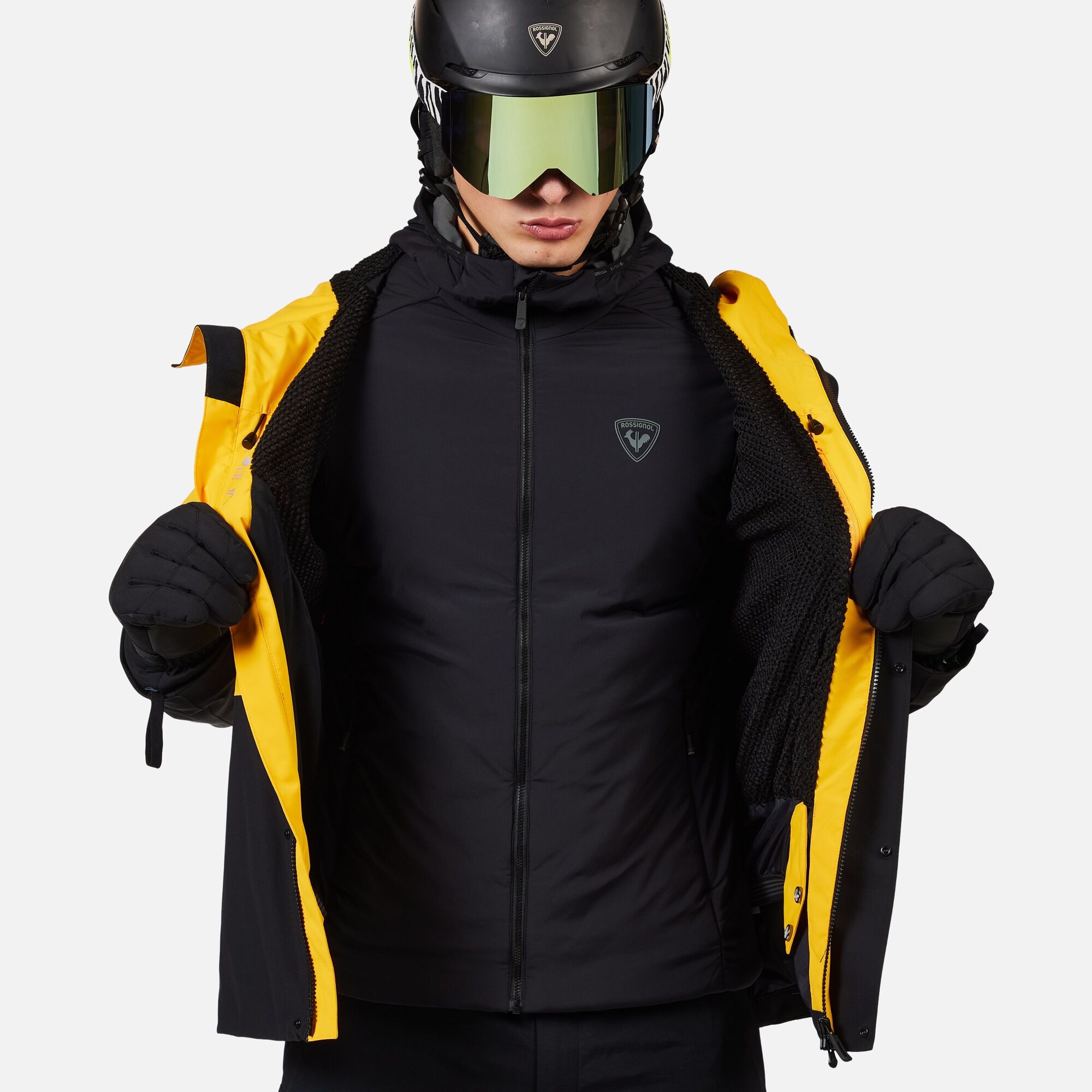 Rossignol マウンテンパーカー ブラック/イエロー Rossignol Men's Ski