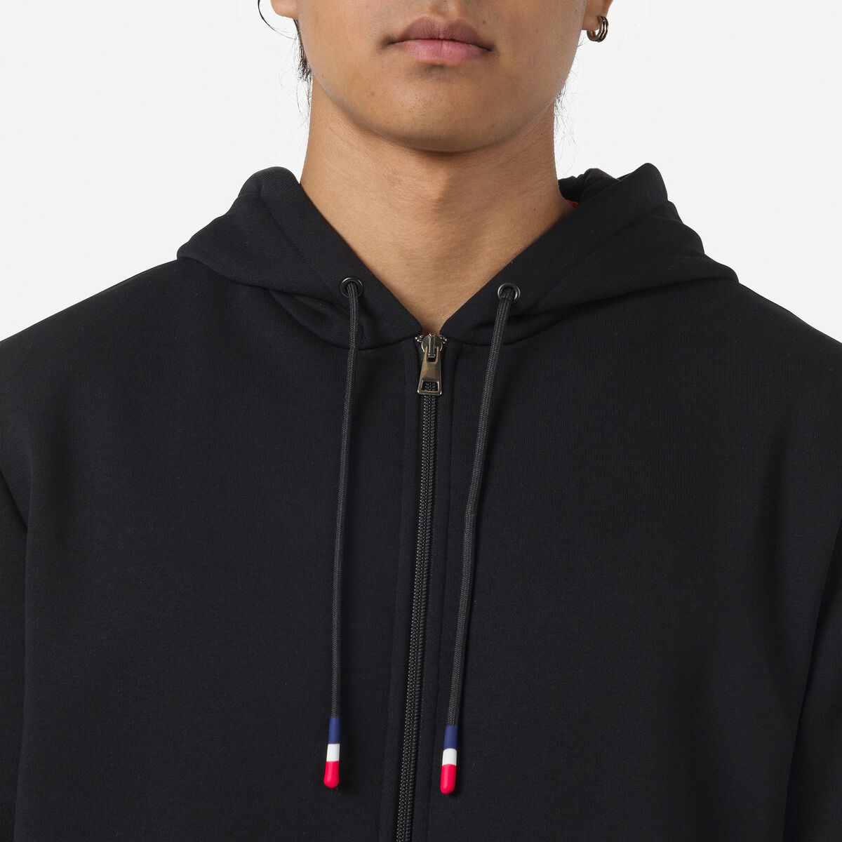 Men's full-zip hooded logo cotton sweatshirt