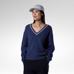 Rossignol Jersey de punto con cuello de pico para mujer blue