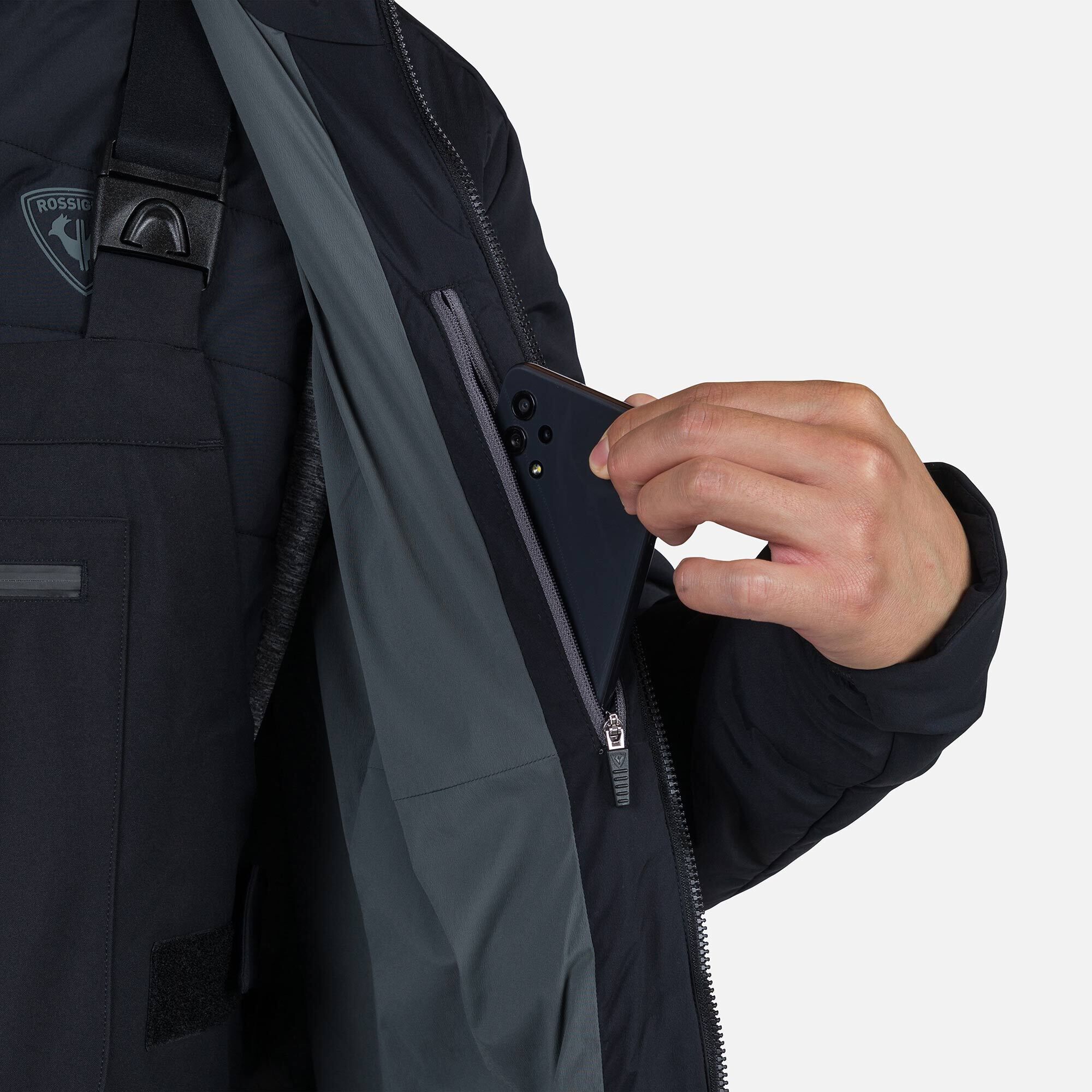 Men's Opside Warm Insulated Hoodie Jacket | Black | Rossignol