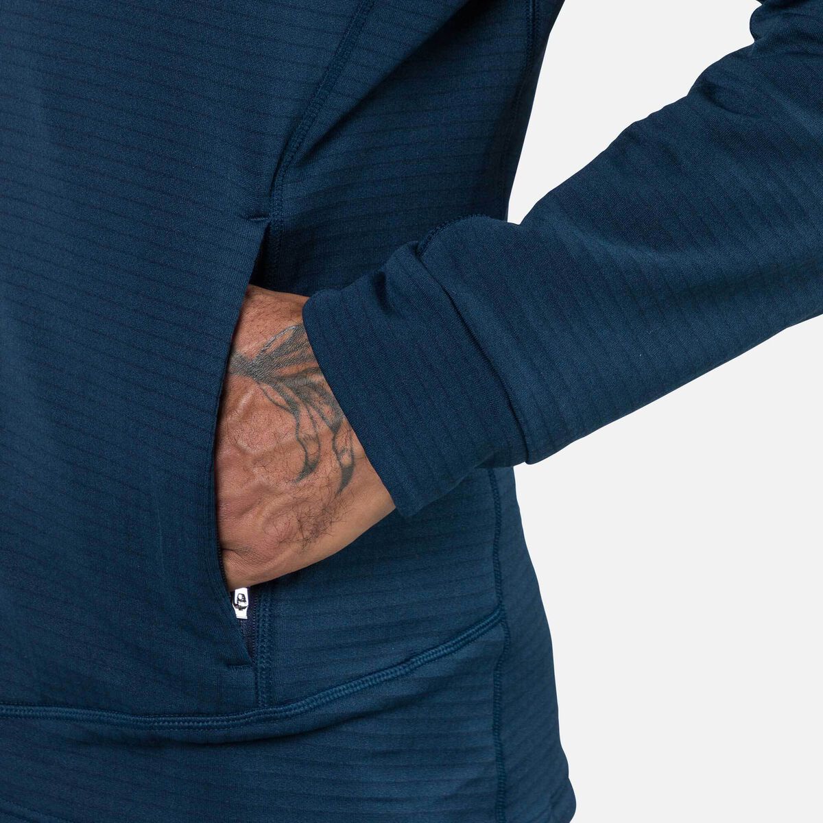 Rossignol Giacca in pile uomo con zip integrale Blackside Blue