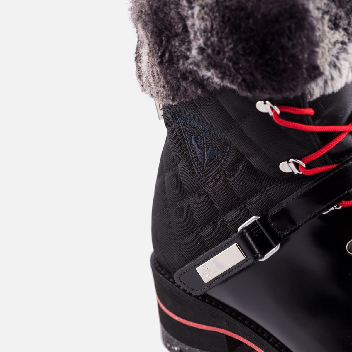 Rossignol Botas 1907 Megeve en negro acharolado para mujer Black