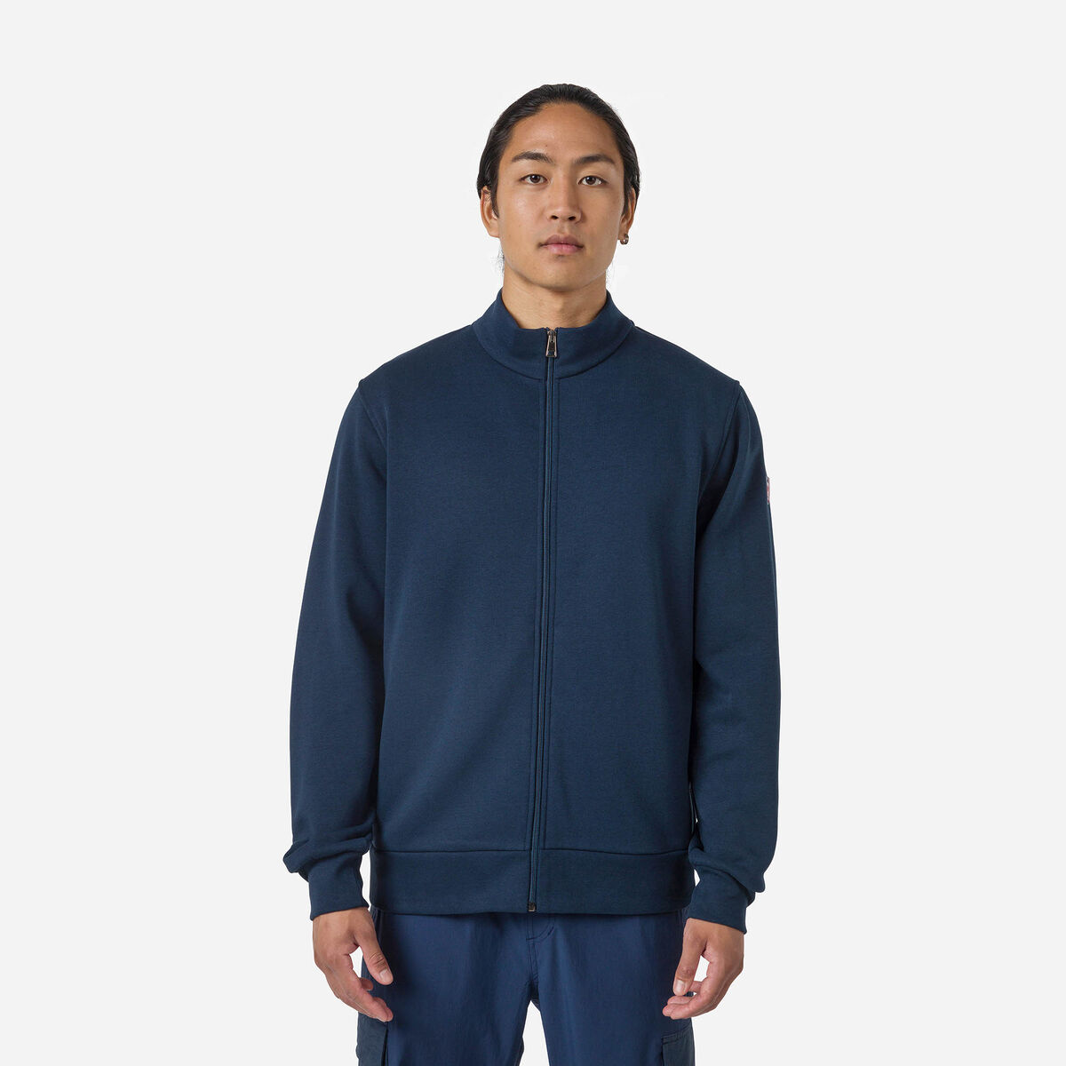 Rossignol Felpa con zip integrale in cotone uomo logo Blue
