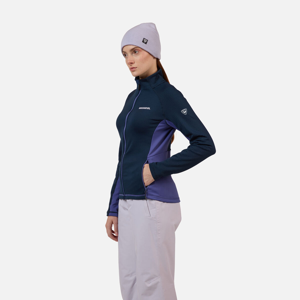 Rossignol Women's Blackside Mix Full-Zip Fleece Blue