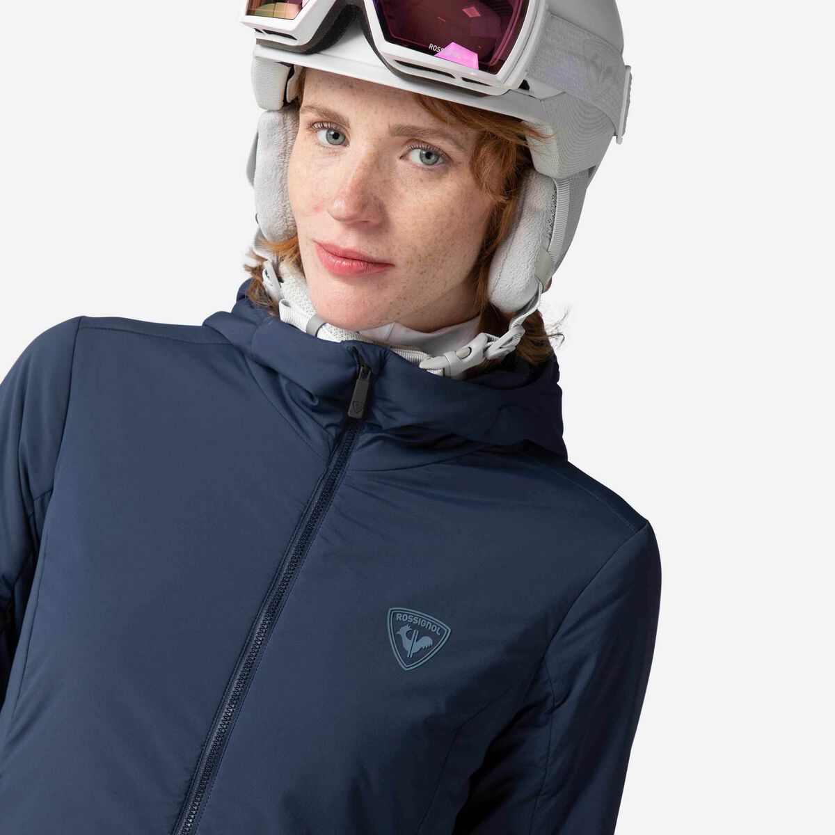 Rossignol Women's Opside Light Insulated Hoodie Jacket Blue
