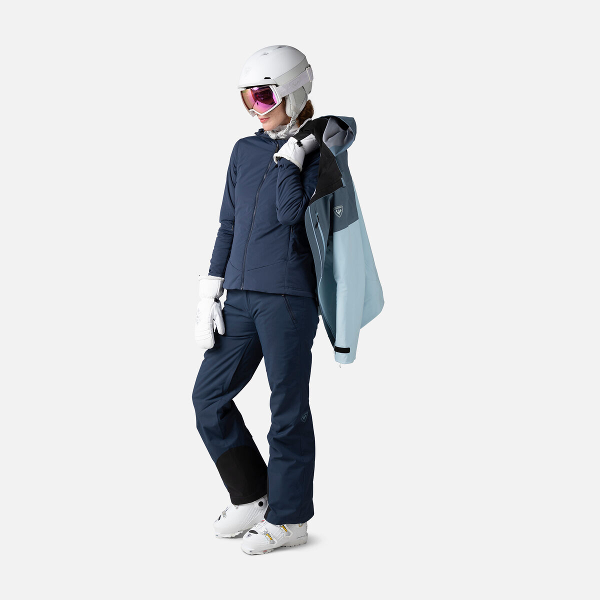 Rossignol Women's Opside Light Insulated Hoodie Jacket Blue