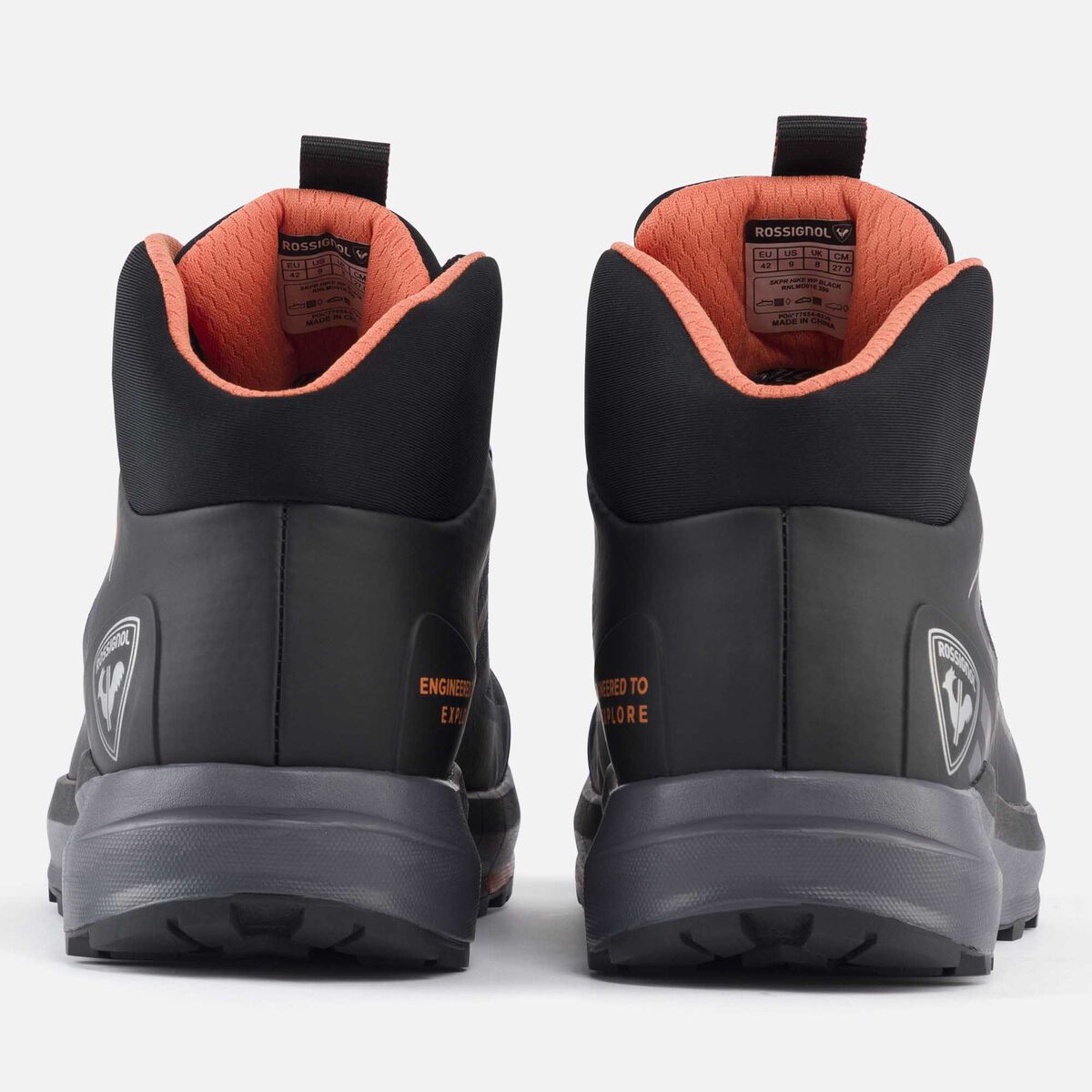 Men's black waterproof hiking shoes