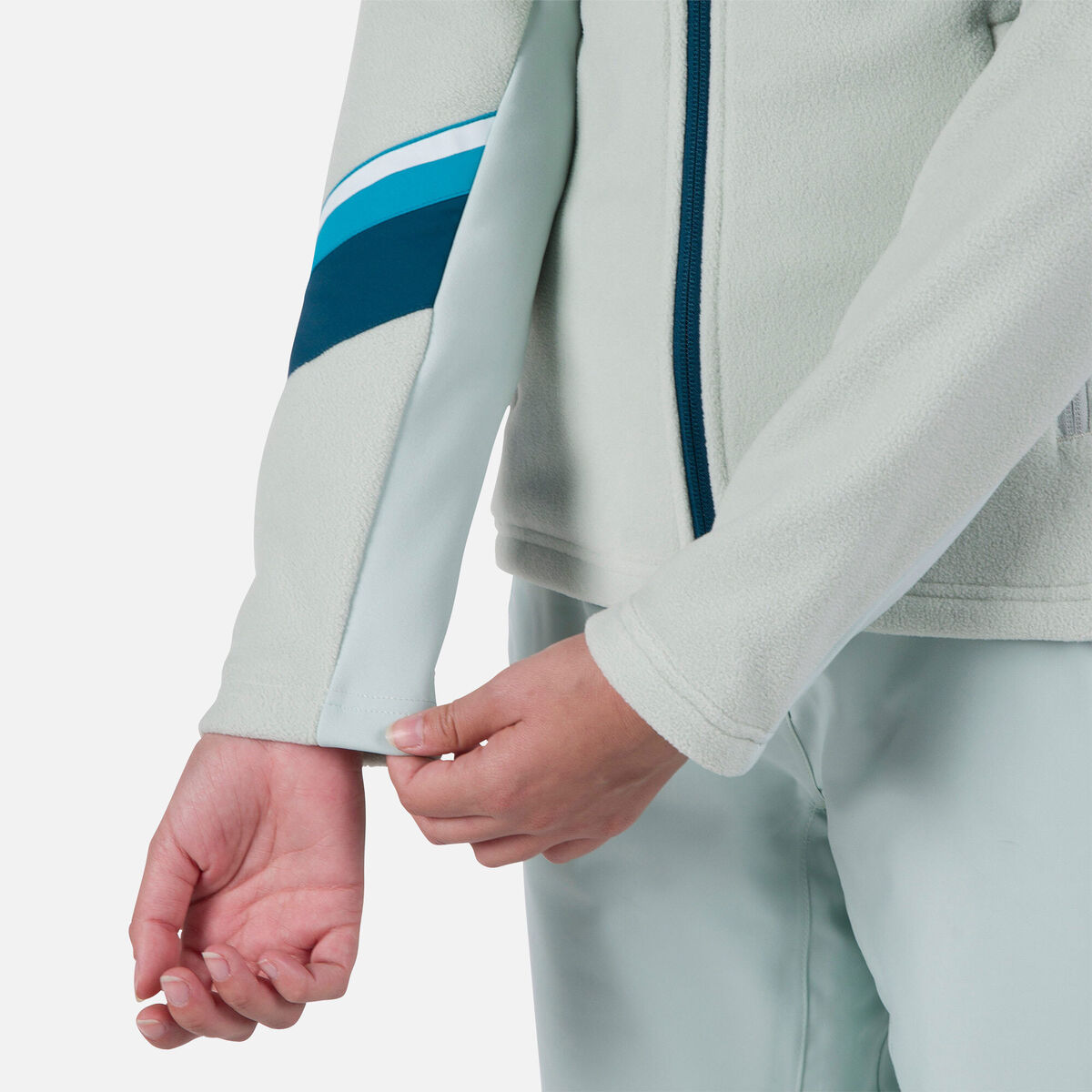 Rossignol Damenfleecejacke mit durchgehendem Rei&szlig;verschluss Strawpile Blue
