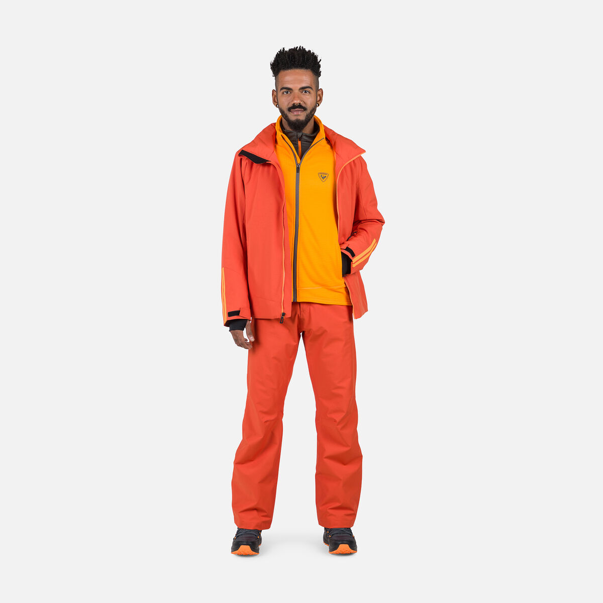 Rossignol Men's Blackside Full-Zip Fleece Jacket Orange