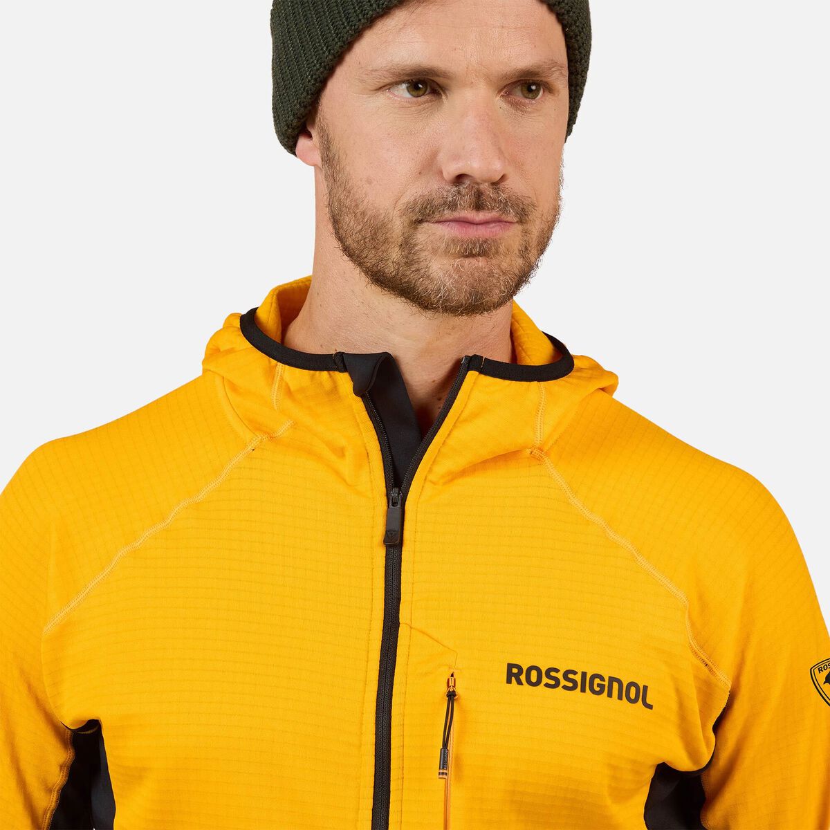 Rossignol Men's Blackside Full-Zip Hooded Fleece Yellow