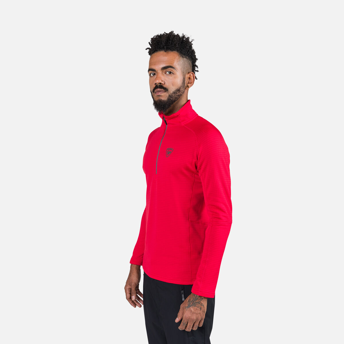 Rossignol Men's Blackside Half-Zip Fleece Top Red