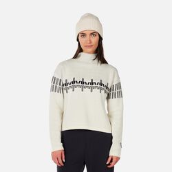 Rossignol Women's Patterned Turtleneck Sweater white