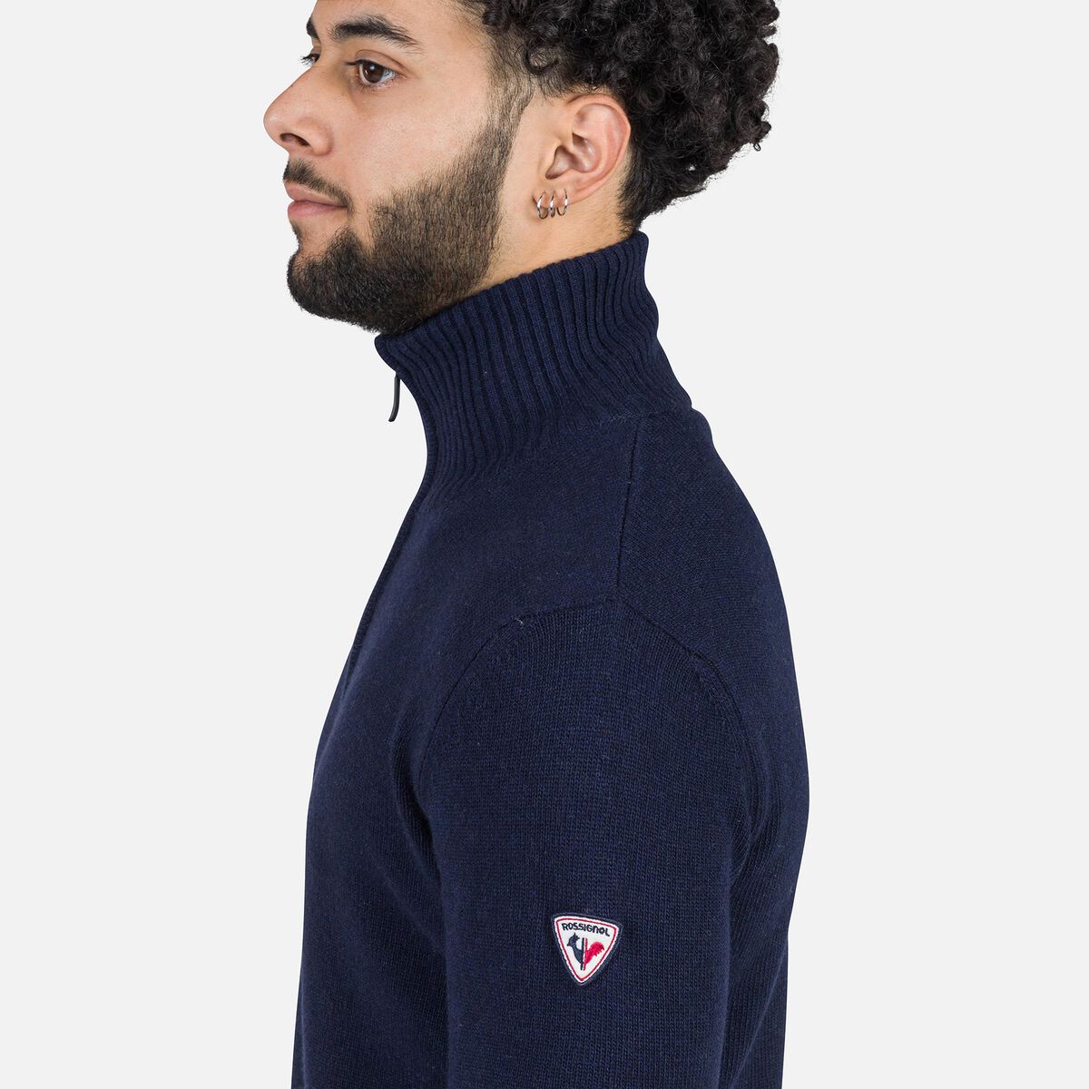 Rossignol Men's Signature Half-Zip Knit Sweater blue