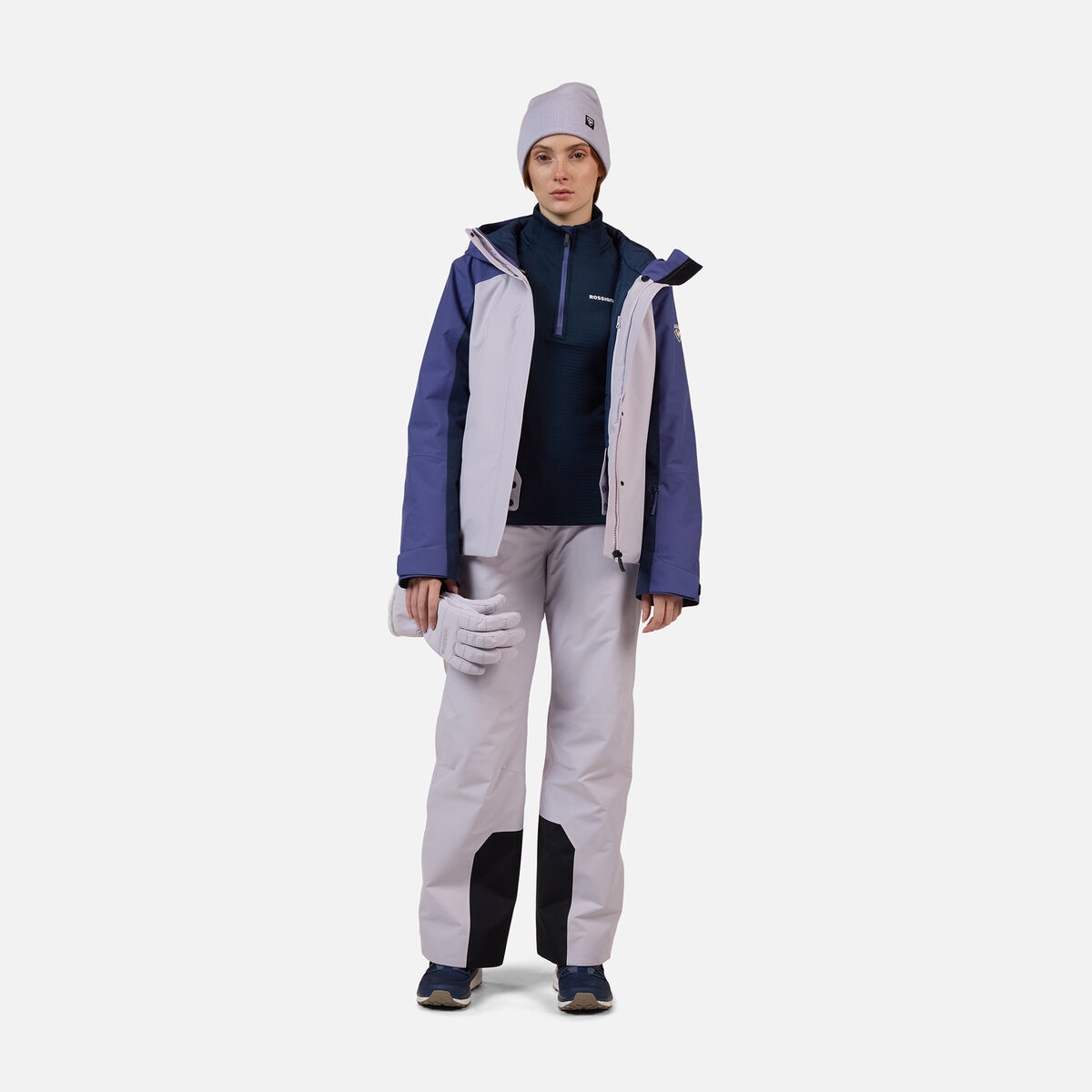 Rossignol Women's Blackside Mix Half-Zip Fleece Blue