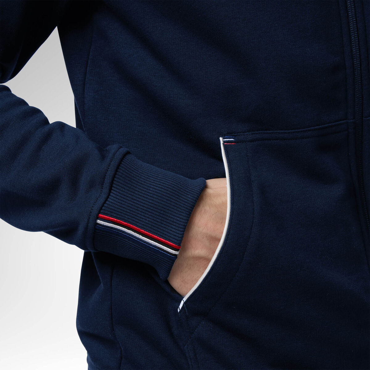 Rossignol Klassisches Herren-Kapuzen-Sweatshirt mit durchgehendem Rei&szlig;verschlus 