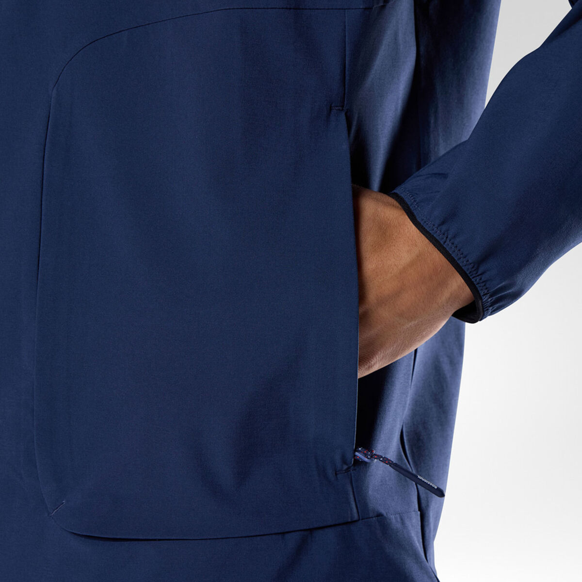 Rossignol Men's Stretch Anorak with Hoodie blue