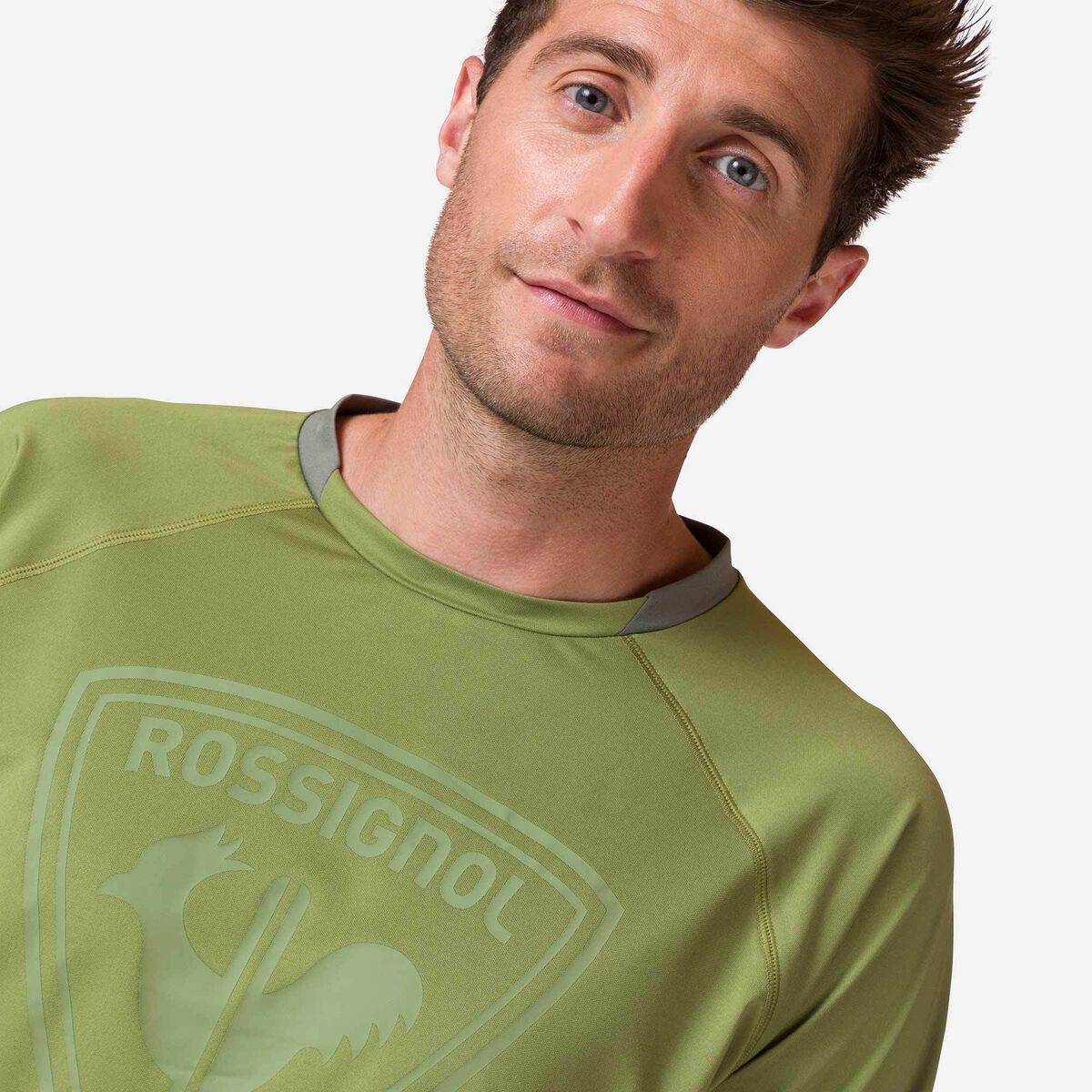 Rossignol Men's short sleeve mountain bike jersey classic fit Green