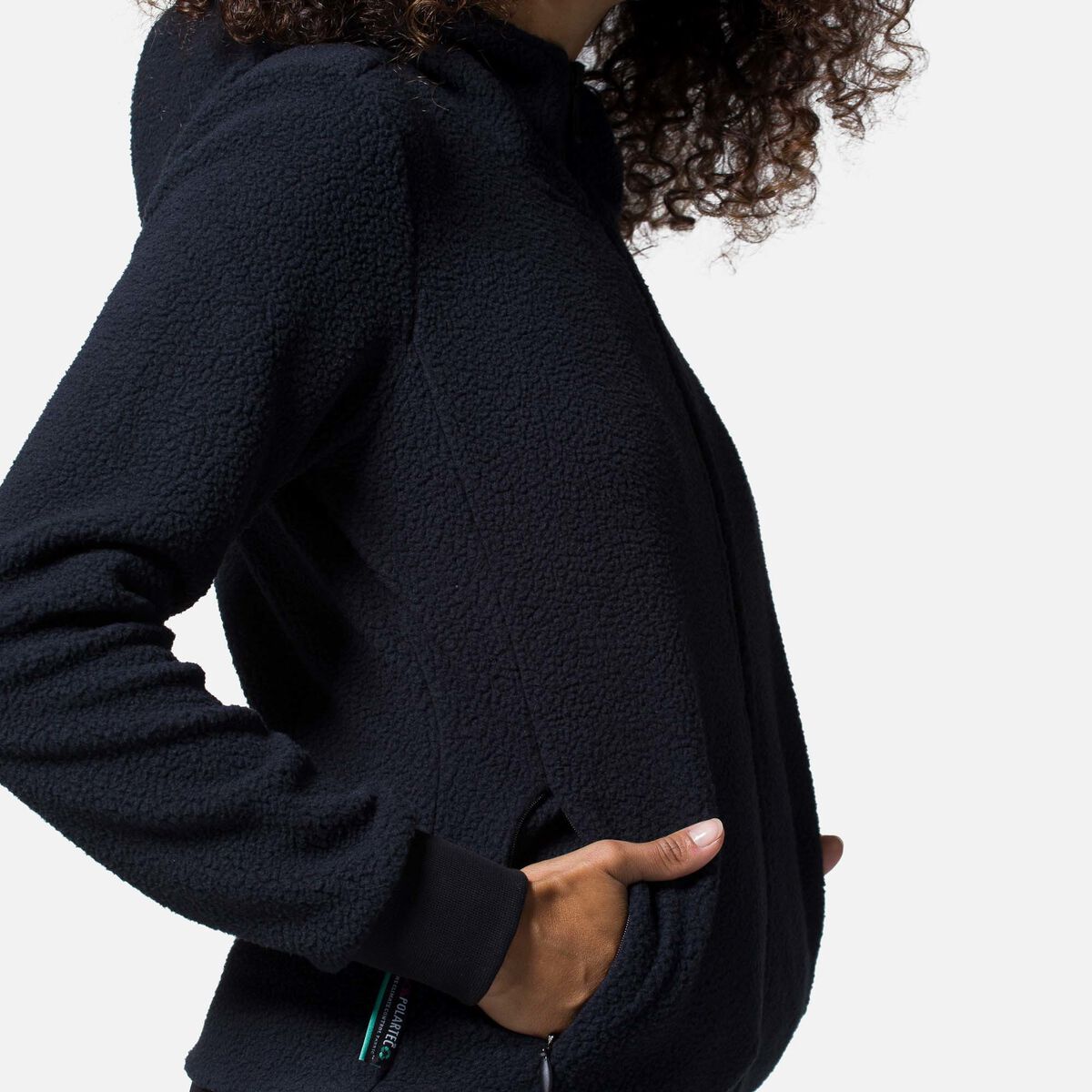 Women's CS Hooded High Neck Zip Sweater