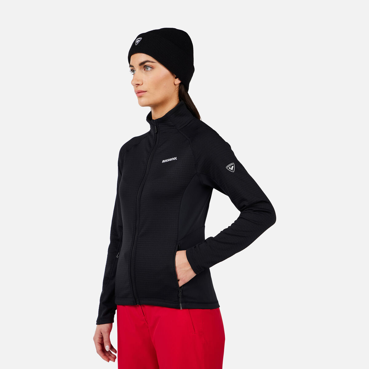 Rossignol Women's Blackside Mix Full-Zip Fleece Black