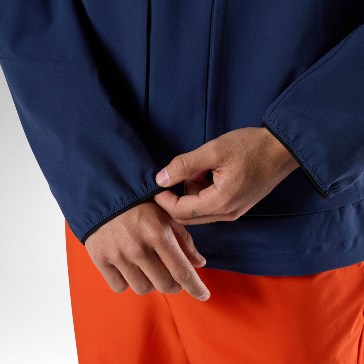 Rossignol Men's Stretch Anorak with Hoodie Blue