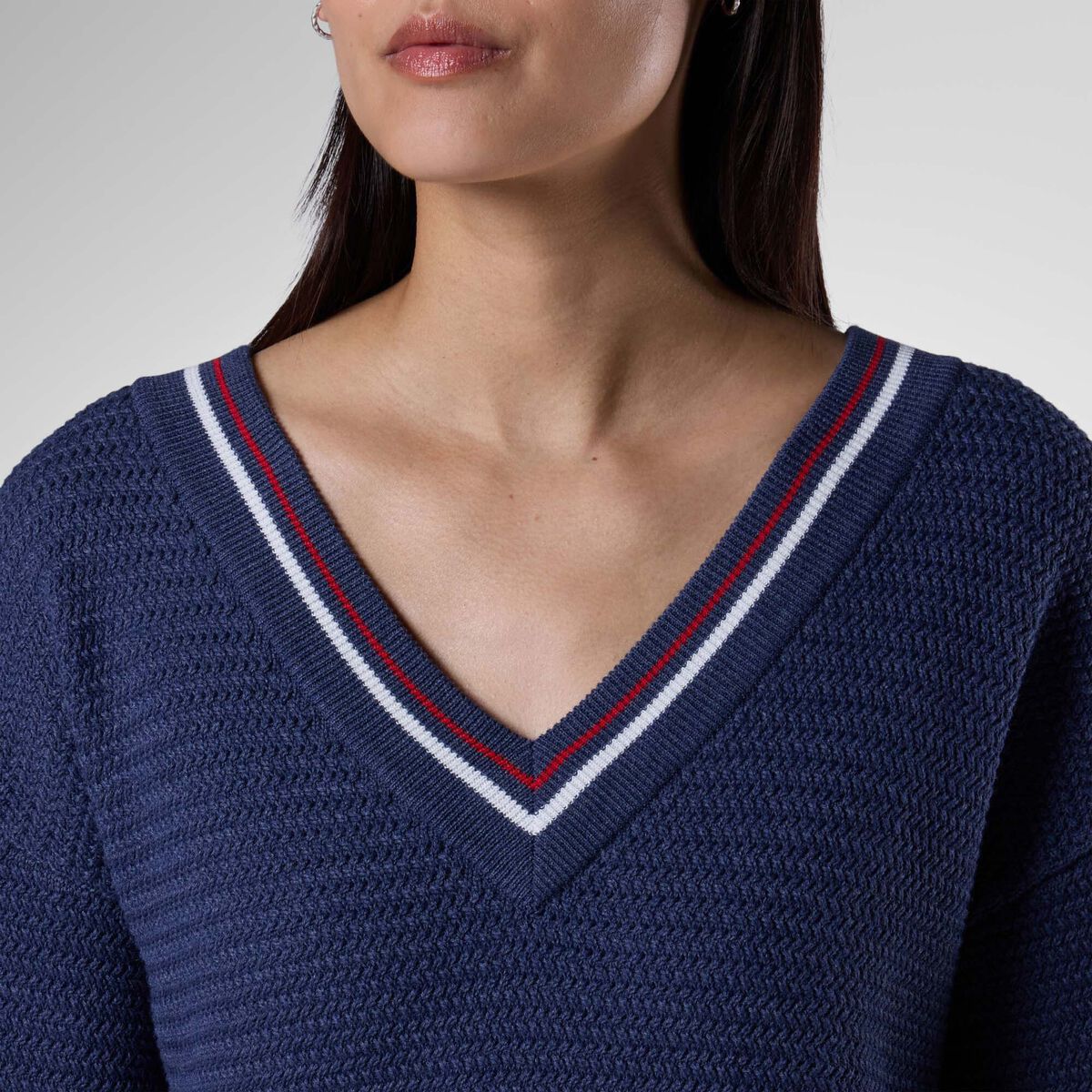 Rossignol Women's Knit V-Neck Sweater Blue