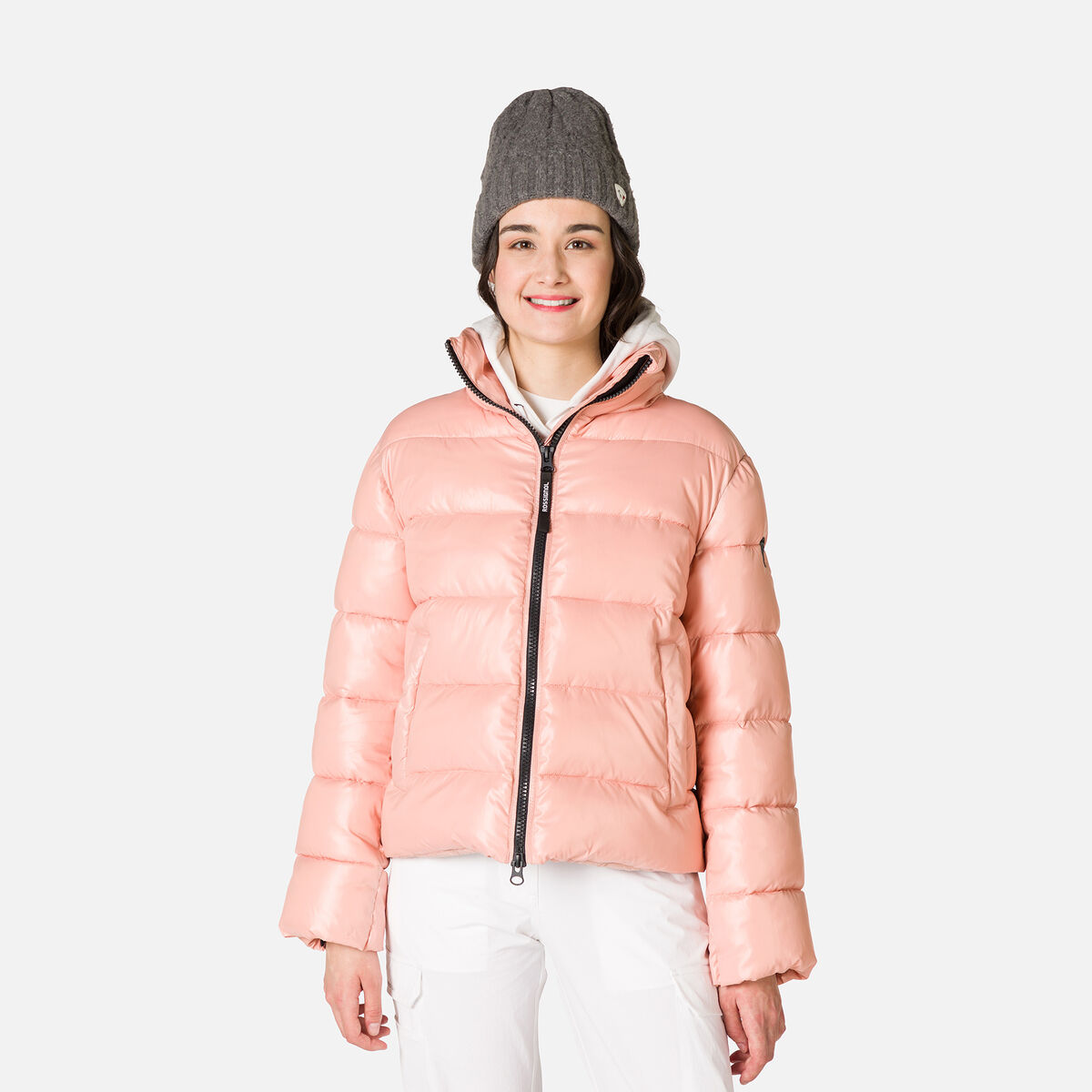 Rossignol Women's Shiny Bomber Jacket Pink/Purple