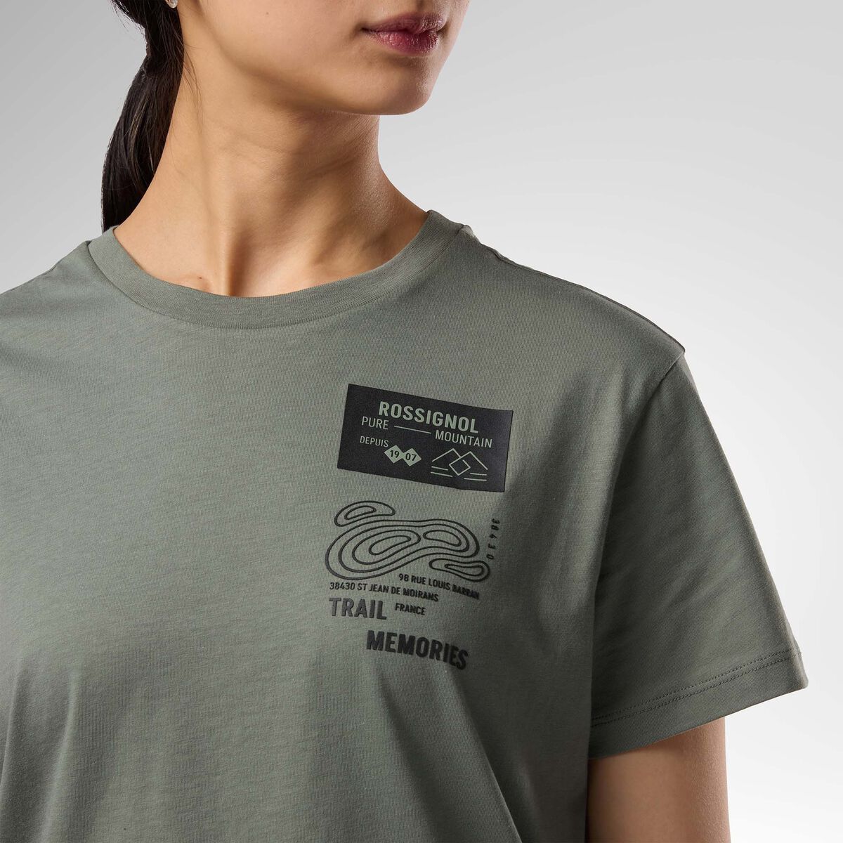 Rossignol Women's Graphic Waterfall Tee green