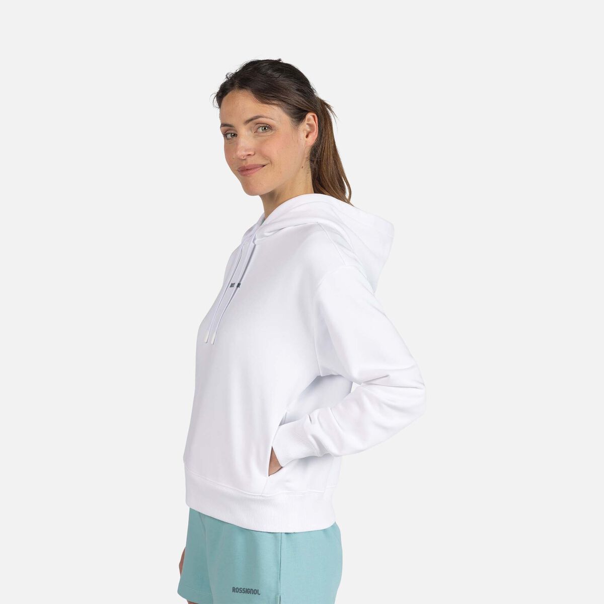 Rossignol Damen Waterfall Kapuzenpullover Wei&szlig;