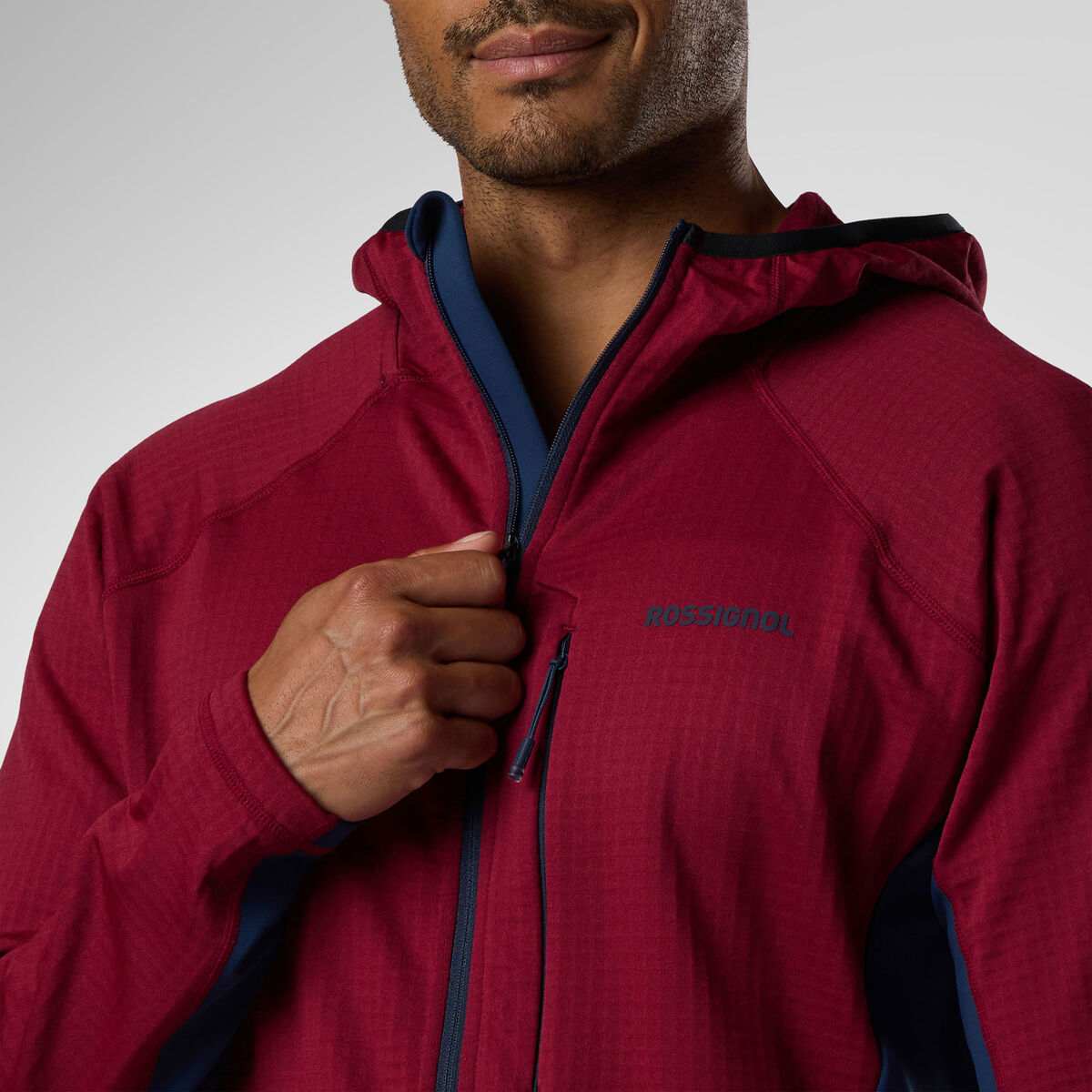 Rossignol Pile Full-zip con cappuccio Blackside Mix uomo [Ldw.value.EnumValue;@18effb15