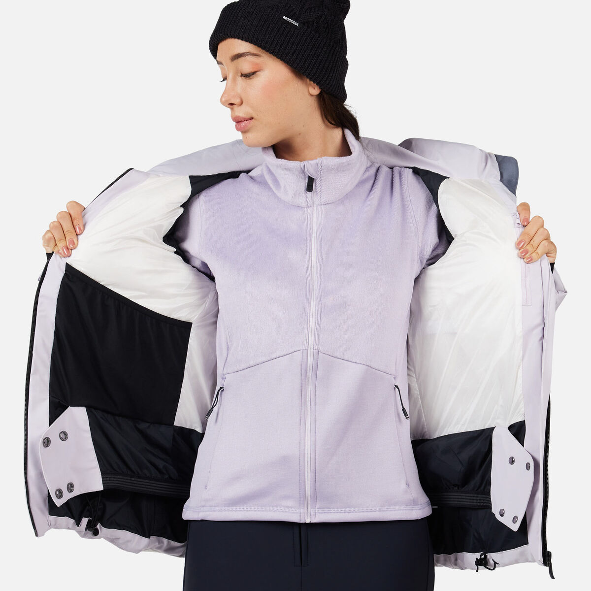 Rossignol Women's Ciastel Down Mix Ski Jacket Pink/Purple