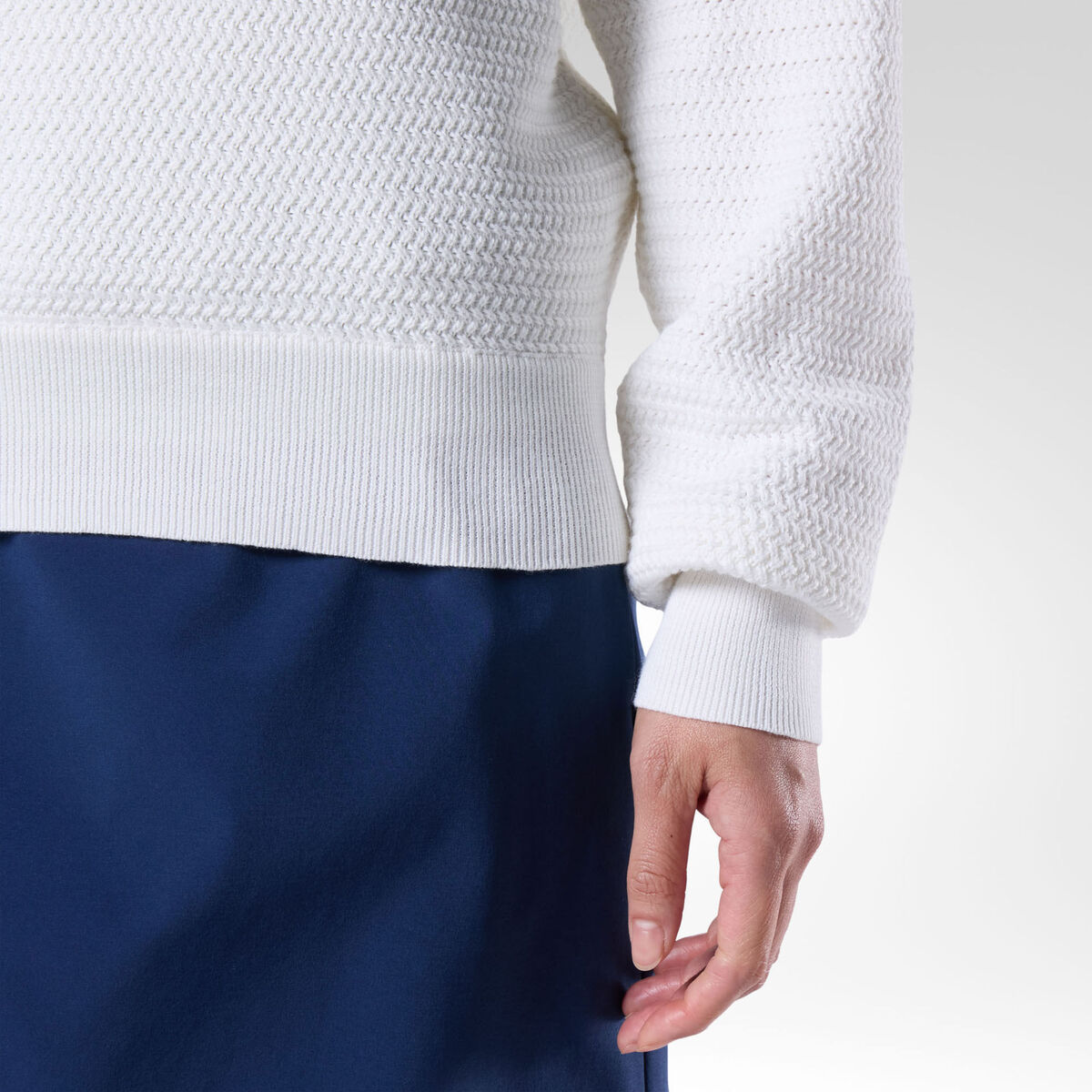 Rossignol Jersey de punto con cuello de pico para mujer White
